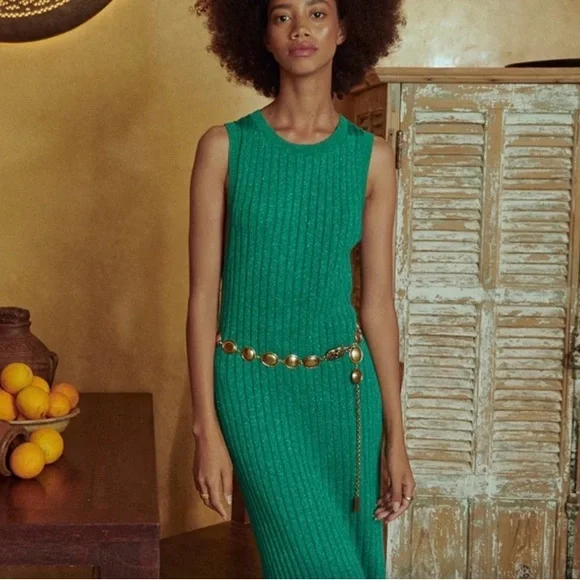 Spell Mercury Knit Maxi Dress, Emerald, Size Medium - Picture 2 of 15